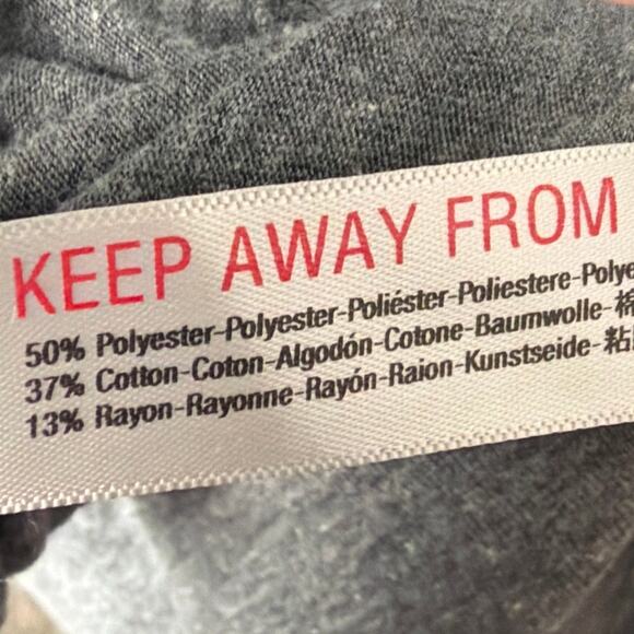 Free People Movement Oversized Tee Shirt Raw Hem Sleeve Gray Size S Athleisure - Picture 6 of 7